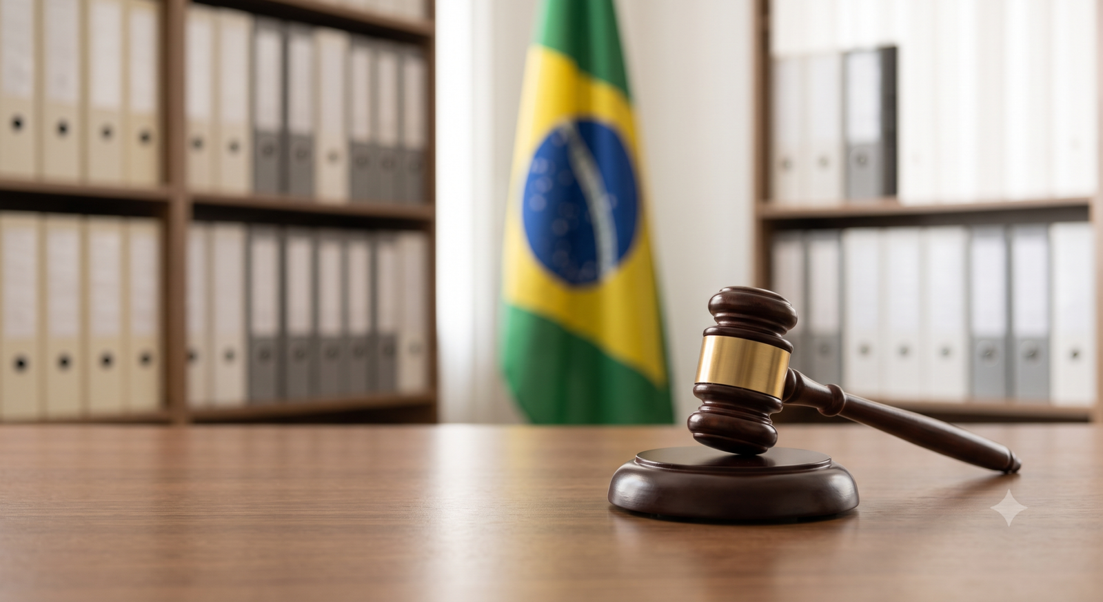 Martelo de leiloeiro representando os leilões de Receita Federal, Justiça Federal e Sefaz