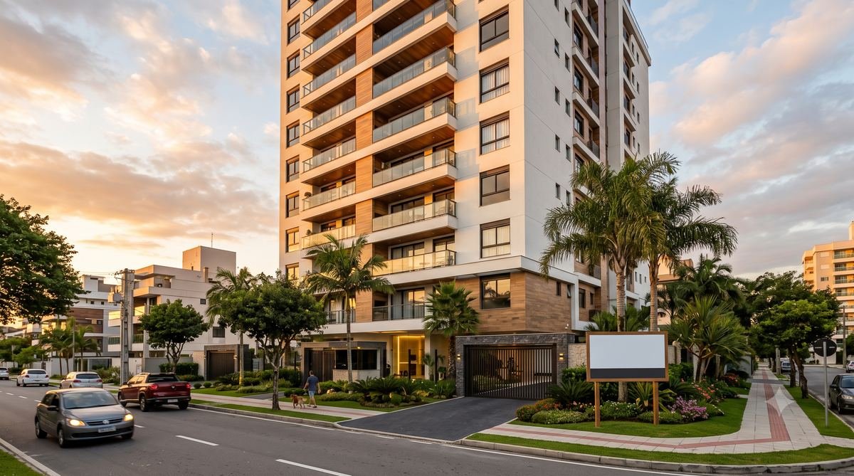 Prédio de condomínio com apartamentos disponíveis nas diferentes modalidades de leilão da Caixa