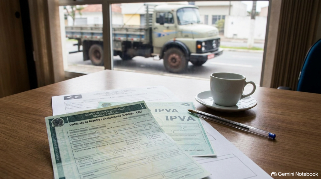 Documentos de transferência de caminhão arrematado em leilão